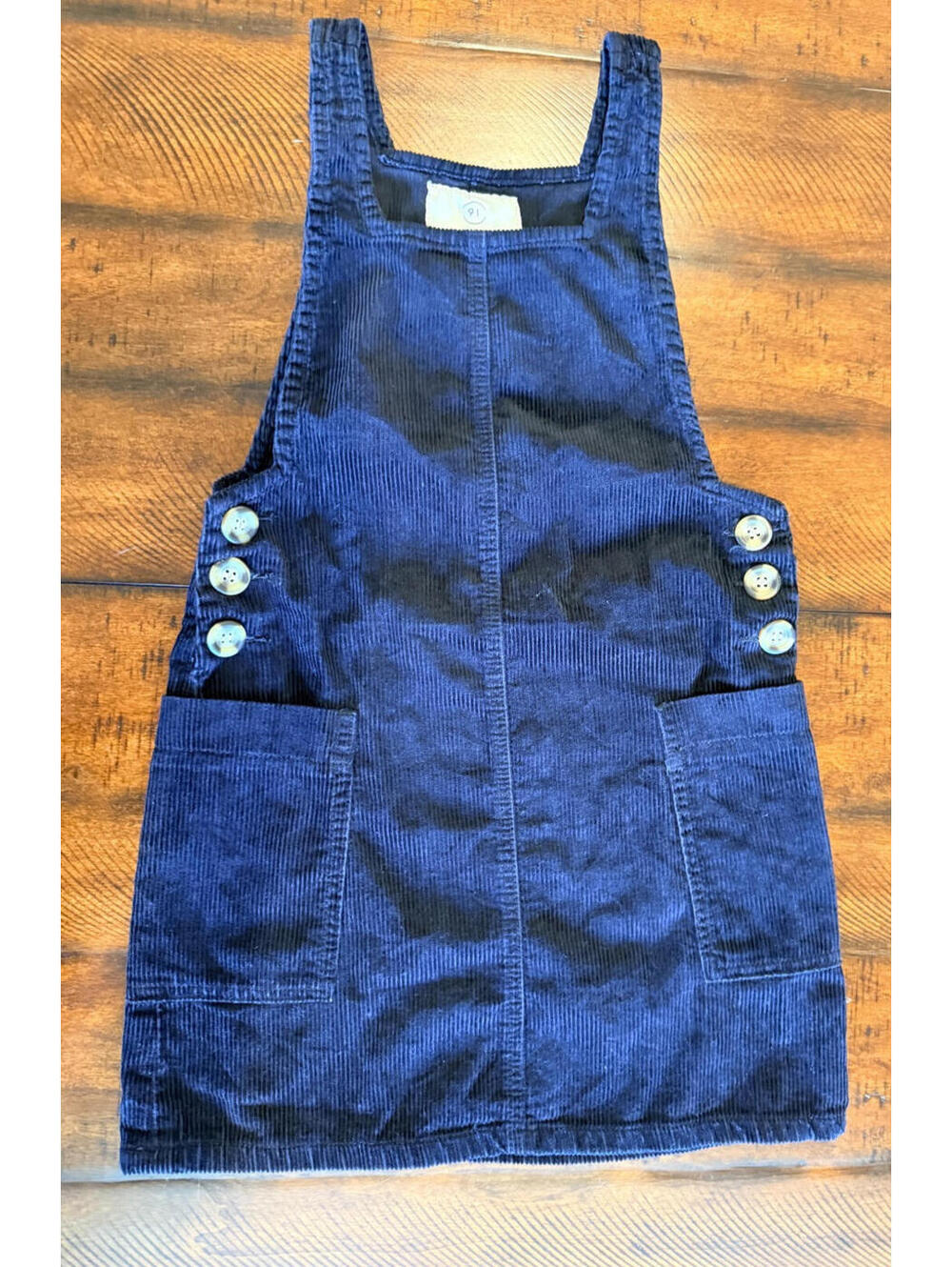 Cotton on 91 - Black Corduroy Overall Mini Dress - Size 2